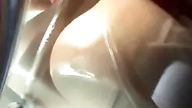 Nelli Roono's massive breasts are squished in a solo video