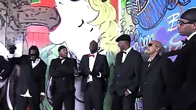 Tori Lux in intense interracial scene with multiple black men