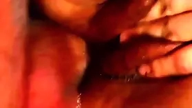 Bree Olson's big tits covered in cum after handjob
