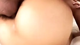 Asian beauty Miina Minamoto receives facial cumshot after hardcore sex