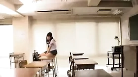 Nao Ayukawa, naughty Asian schoolgirl in uniform indulges in solo play